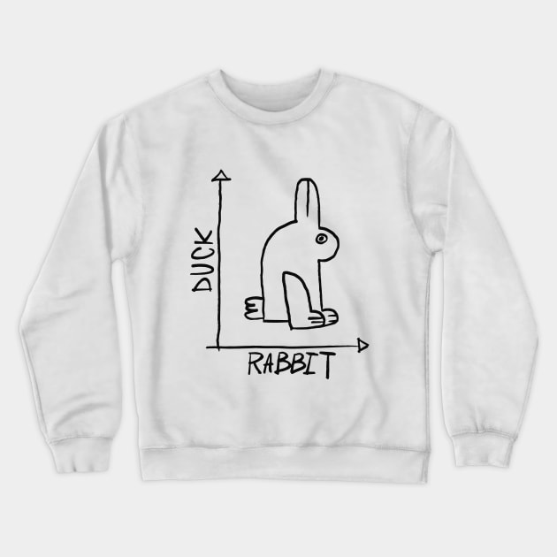 Duck Rabbit optical illusion Crewneck Sweatshirt by LR_Collections